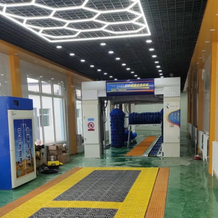 Automatic Sapphire Color Rollover Car Wash Machine CF380 With Smart Ad Screen