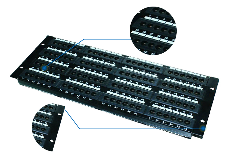 19 Inch Rj11 24 Port Patch Panel 1U Keystone Jack Network Rack Amp