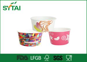 China PE Coated disposable ice cream cups Custom Printed With Logo wholesale