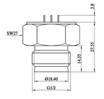 Industrial I2c Water Pressure Sensor Flush Film Hydraulic Sensor Pressure