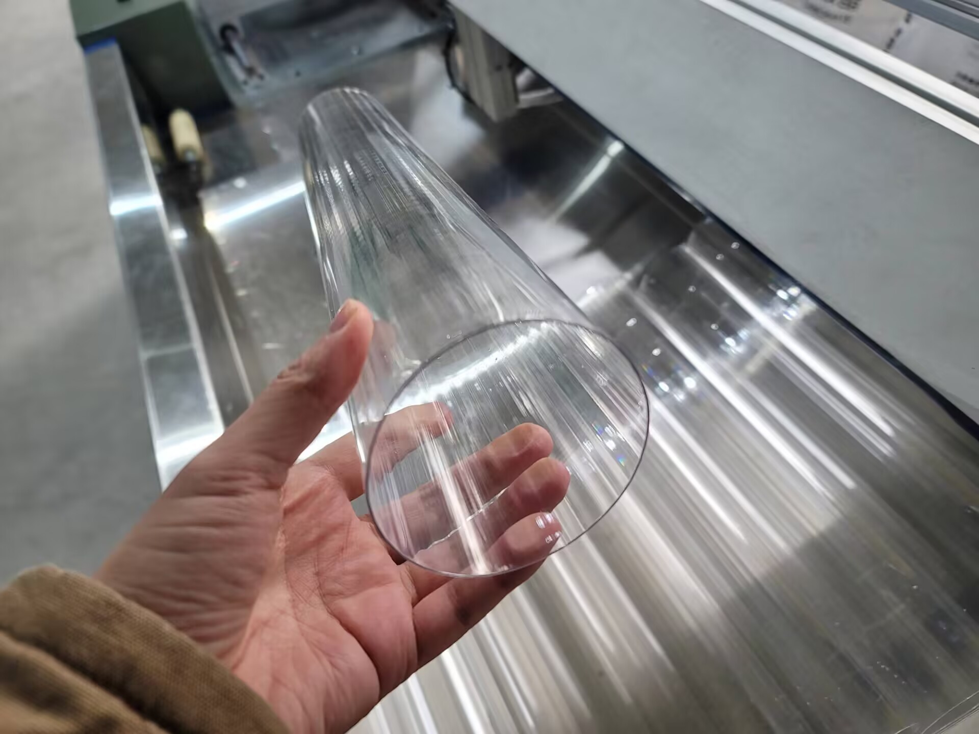 High Efficiency PC Clear Pipe Extrusion Machine Frequency Inverter Control