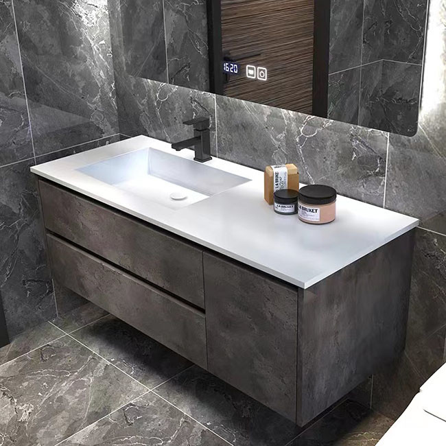 Wall Mount Custom Modern Bathroom Vanity Units Bathroom Vanity Sink Combo Set ODM