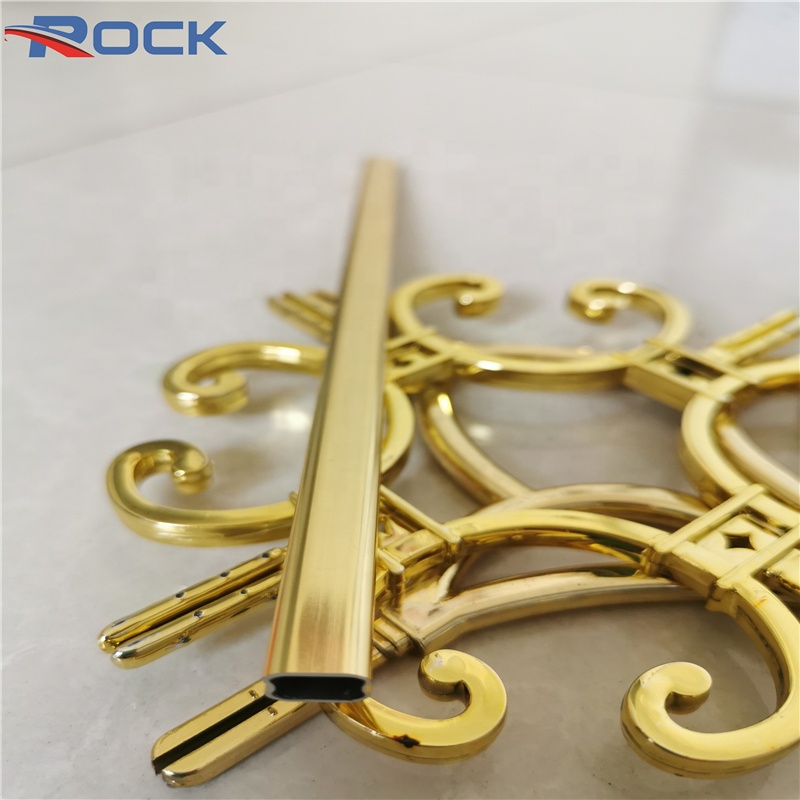 Golden 5*8 georgian glazing bars with flower decoration for glass door accessories