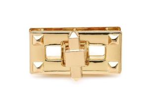 China Golden Color Zinc Die Casting Parts Wear Resistant For Luxury Bags Durable wholesale