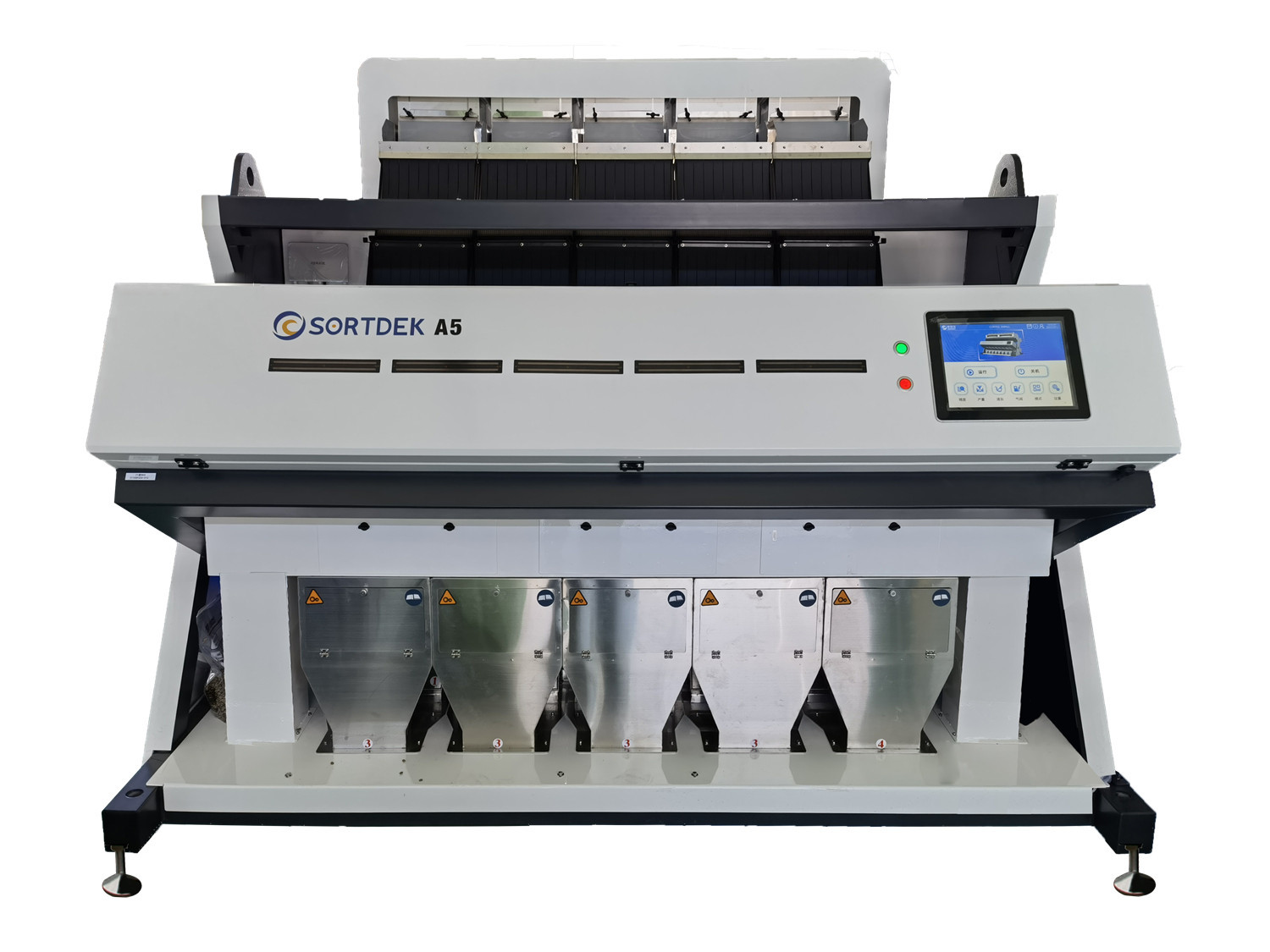 5 Chutes Optical Color Sorter 320 Channels For Pulses Sorting
