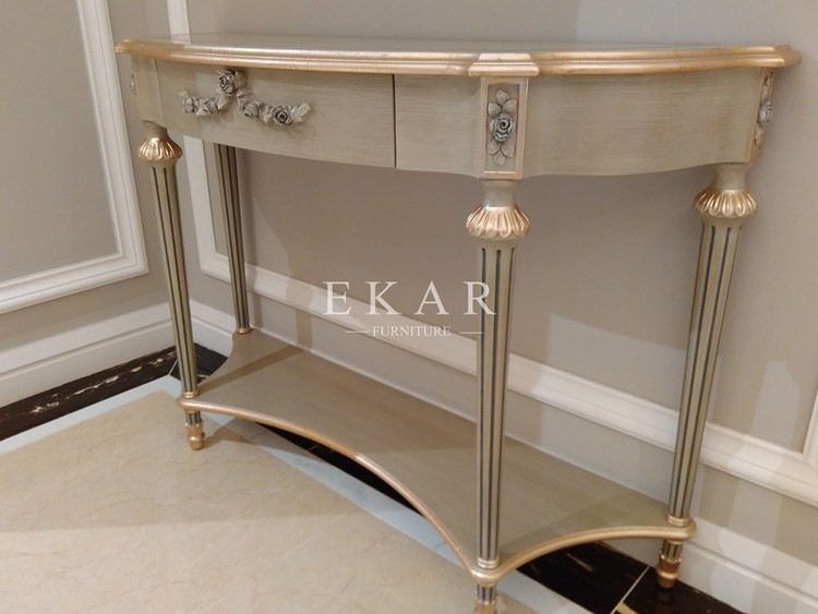 Art deco console table mirrored console table antique apricot console table FH-108