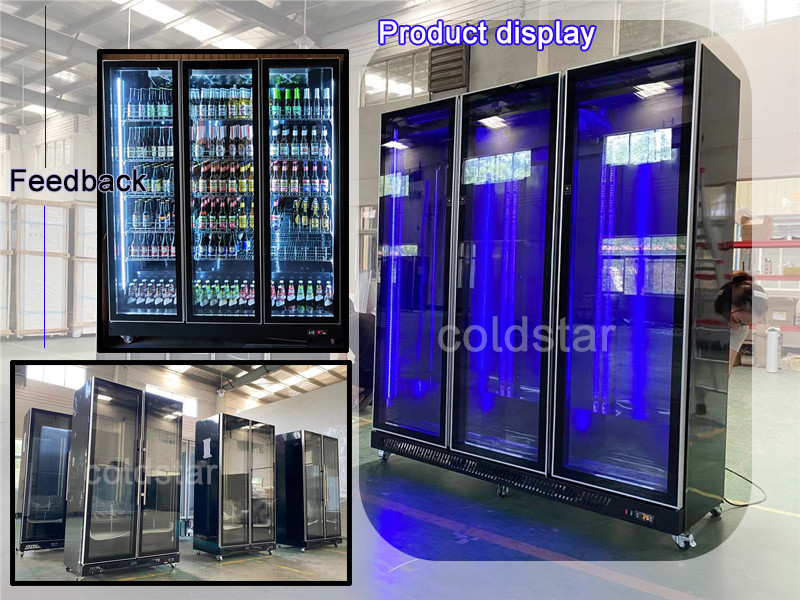 Commercial Bar 3 Glass Doors Upright Display Fridge