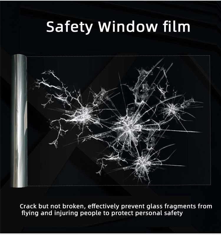 4 8 24mil PET Car Windshield Armor Safety Window tint Glass Protection Film Explosion Proof windshield protection film