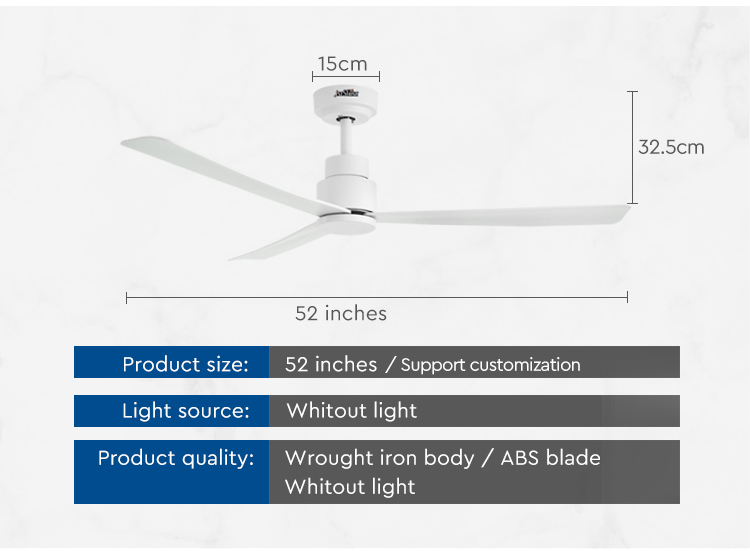 1stshine Ceiling Fan with Remote Control Class A Energy Efficiency Rating and No Light