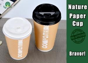 China PLA Coated 12 Ounce Paper Cups , Disposable Double Wall Paper Coffee Cups wholesale