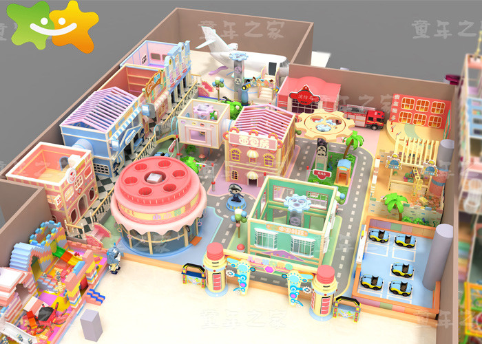 Kids Zone Plastic Indoor Playset , Soft Play Structures Unique Design Non Toxic Material