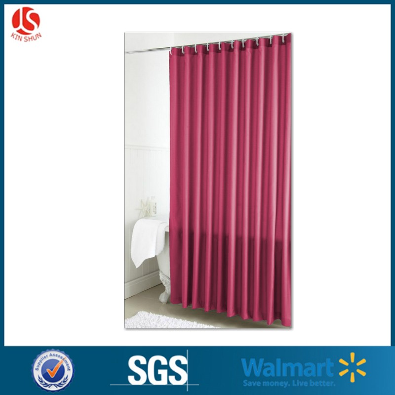 Walmart Bathroom Leaves Plastic Waterproof Thick Window Shower Curtains With Hooks