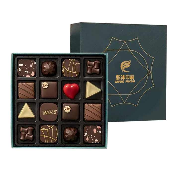 Environmental Custom Order Accepted Empty Chocolate Box with Eco-Friendly Paper Divider