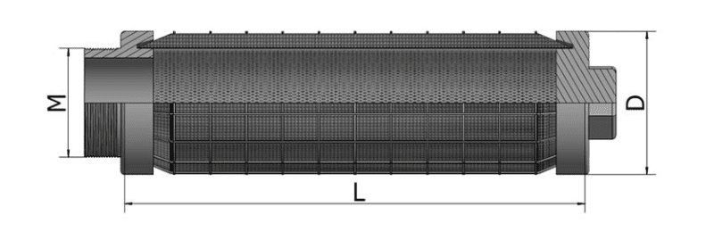 Stainless steel pleated cartridge type 1 specification diagram
