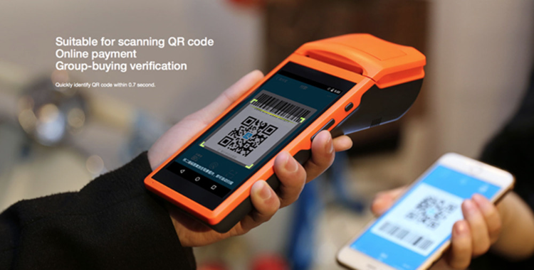 58mm Thermal Receipt Printer and Wireless Scanner Built-in in Model Q8 Android 8.1 POS