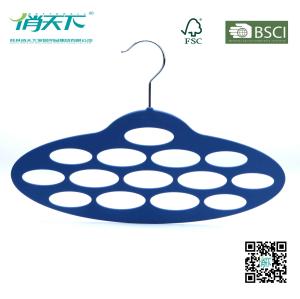 China Betterall Blue-black Multihole Velvet Hanger for Ties or Scarves wholesale