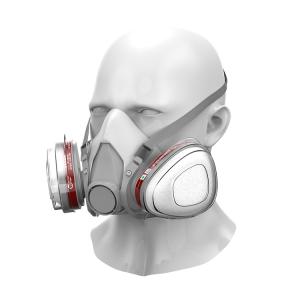 China GB2626-2006 Antigas Full Face Reusable Painted Petrol Gas Mask wholesale