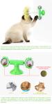 Plush Green Rope 20cm Pet Cat Toy Planet Spinning Windmill