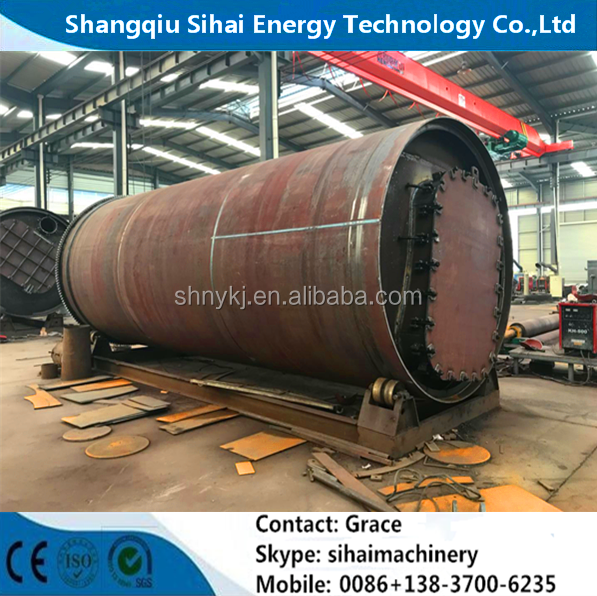 Direct Heating Output Capacity 15 Tons Waste Tire Pyrolysis Plant for Tire Recycling