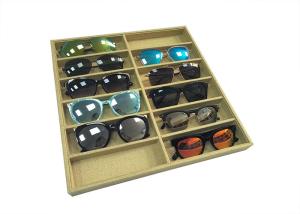 China Eco-friendly Linen Sunglasses Display Tray / Eyeglasses Storage Case wholesale