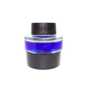 China Office Round Clear Blank 30ml Glass Ink Bottle With Cap wholesale