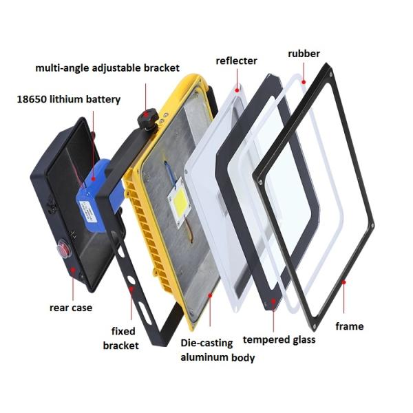 4800lm Rechargeable Led Floodlight 60W Portable Emergency Work Light