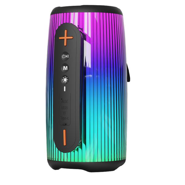 Bluetooth 5.3, 10W Speakers 2400mAh Battery With Type-C Charging RGB Ambient Lighting Lanyard