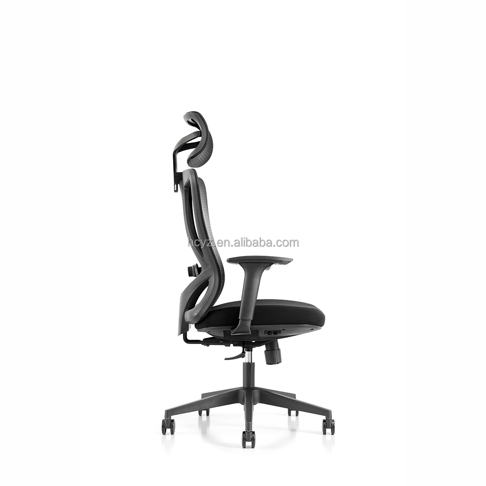 W710D700H1120-1280MM Stainless Steel Office Recliner Chair with Footrest and Mesh Design