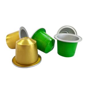 China Food Aluminum Coffee Capsule Nespresso Compatible Empty Capsule Pod for Preservation on sale