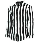 Small Quantity Clothing Production Men'S Long Sleeve Casual Striped Shirt