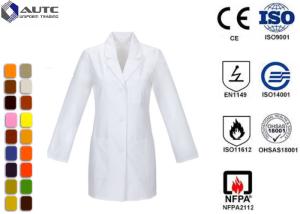 China Long Sleeve Disposable Medical Workwear Notched Collar Three Pockets wholesale