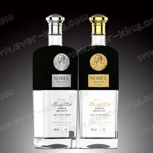 China Luxury Spirit Flint Glass Bottle 1000ML For Vodka wholesale