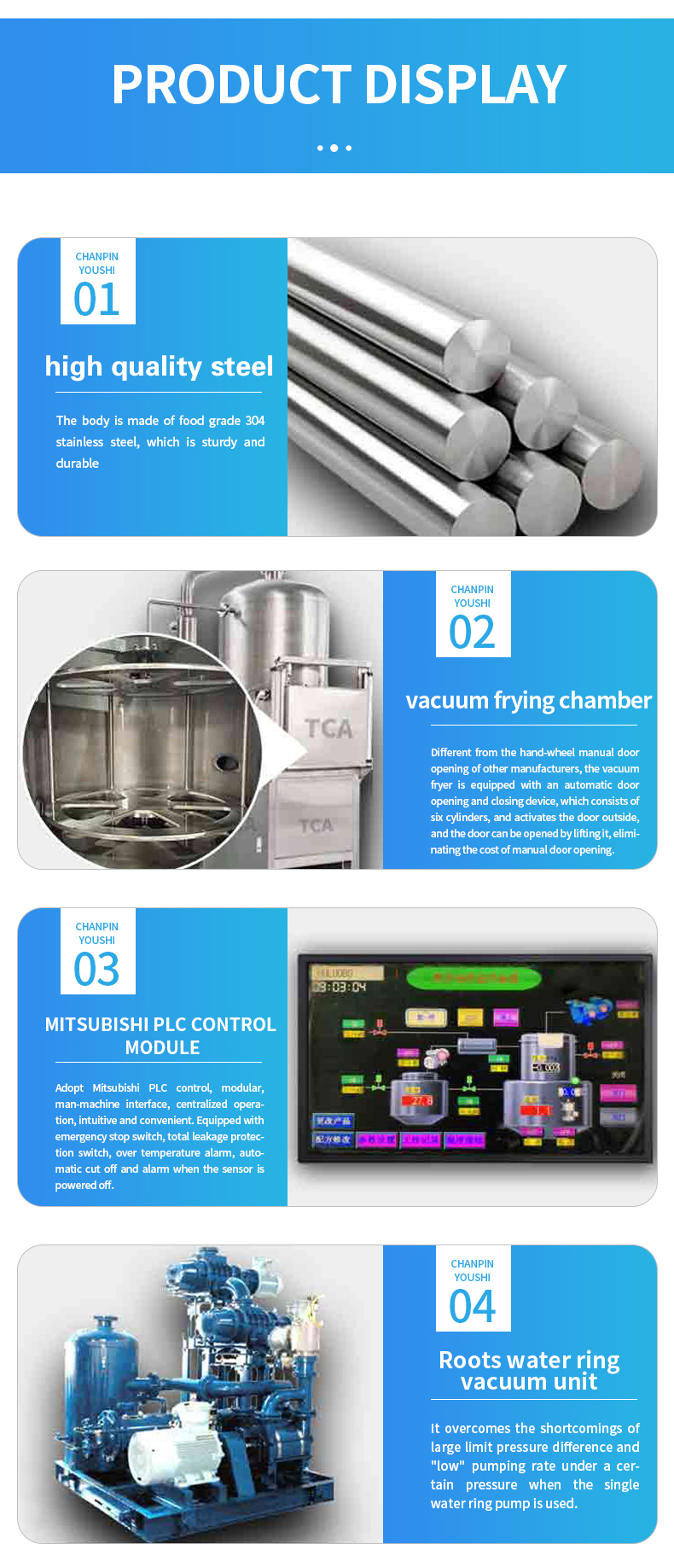 Commercial Vacuum Frying Machine Banana Chips French Fries Continuous Vacuum Fryer