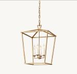 Dimmable Cylinder Shape Metal 19th C English Openwork Pendant Light