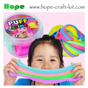 China 12 Colors 16 Colors 24 Colors Fluffy Puff Slime Eco-friendly Non-toxic Playdough Plasticine Clay Kids Children DIY Toys wholesale