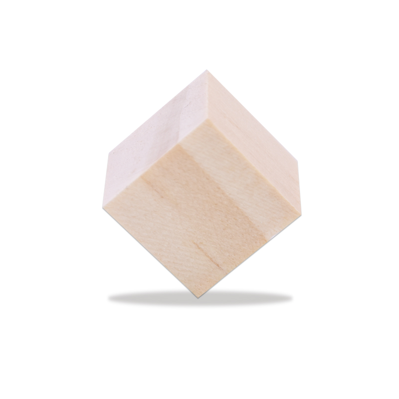 Tree Pine 1.5cm Unfinished Wood Crafts Wooden Square Blocks
