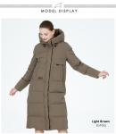 Size L/46 Long Woman Winter Coat Long Down Coat Womens 65cm Sleeve Length