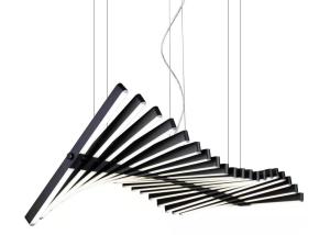 China Nordic Modern Light Luxury Hotel Lobby Bedroom Living Room Designer'S Black Big Chandelier wholesale