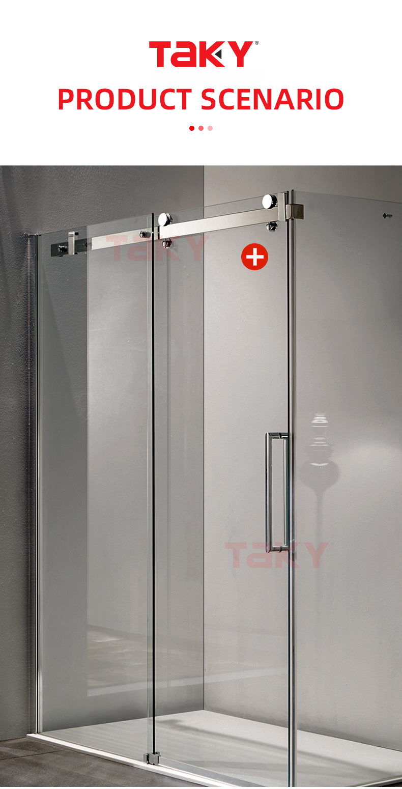 Sleek and Stylish Glass Door Hardware Kit for Modern Bathroom Sliding System