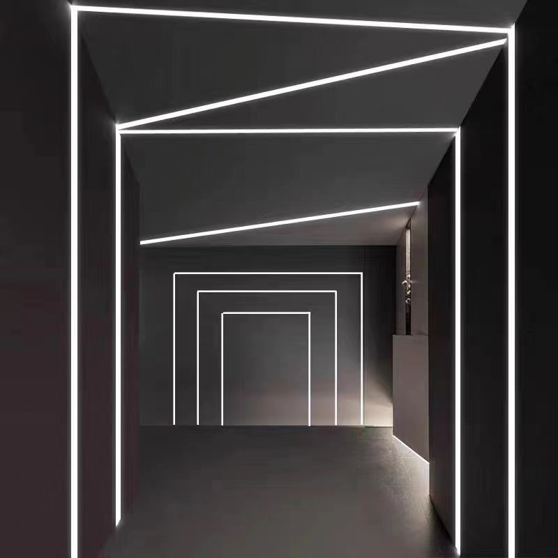 Aluminum IP20 LED Plaster Profile Recessed Extrusion Channel