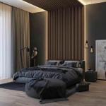 Black Oak Acoustic Wooden Slat Wall Panels 600x2400mm 0.85 NRC Sound Absorption