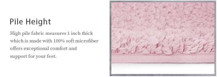 High Pile Ultra Absorbent Latex Backed Bath Mats Anti Skid