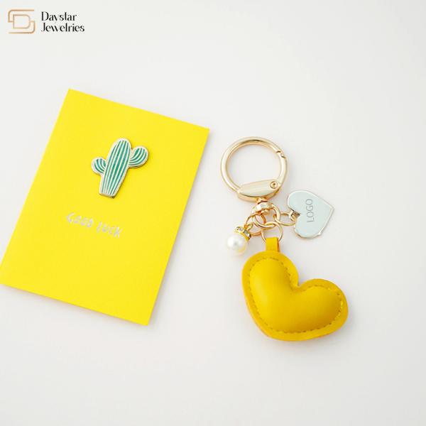 Heart Keychain Pendant Love Car Key Ring Charms Bag Backpack Metal Decoration