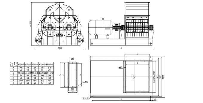 Grain Crushing Corn Hammer Mill Dual Rotors Structure Crushing Technology