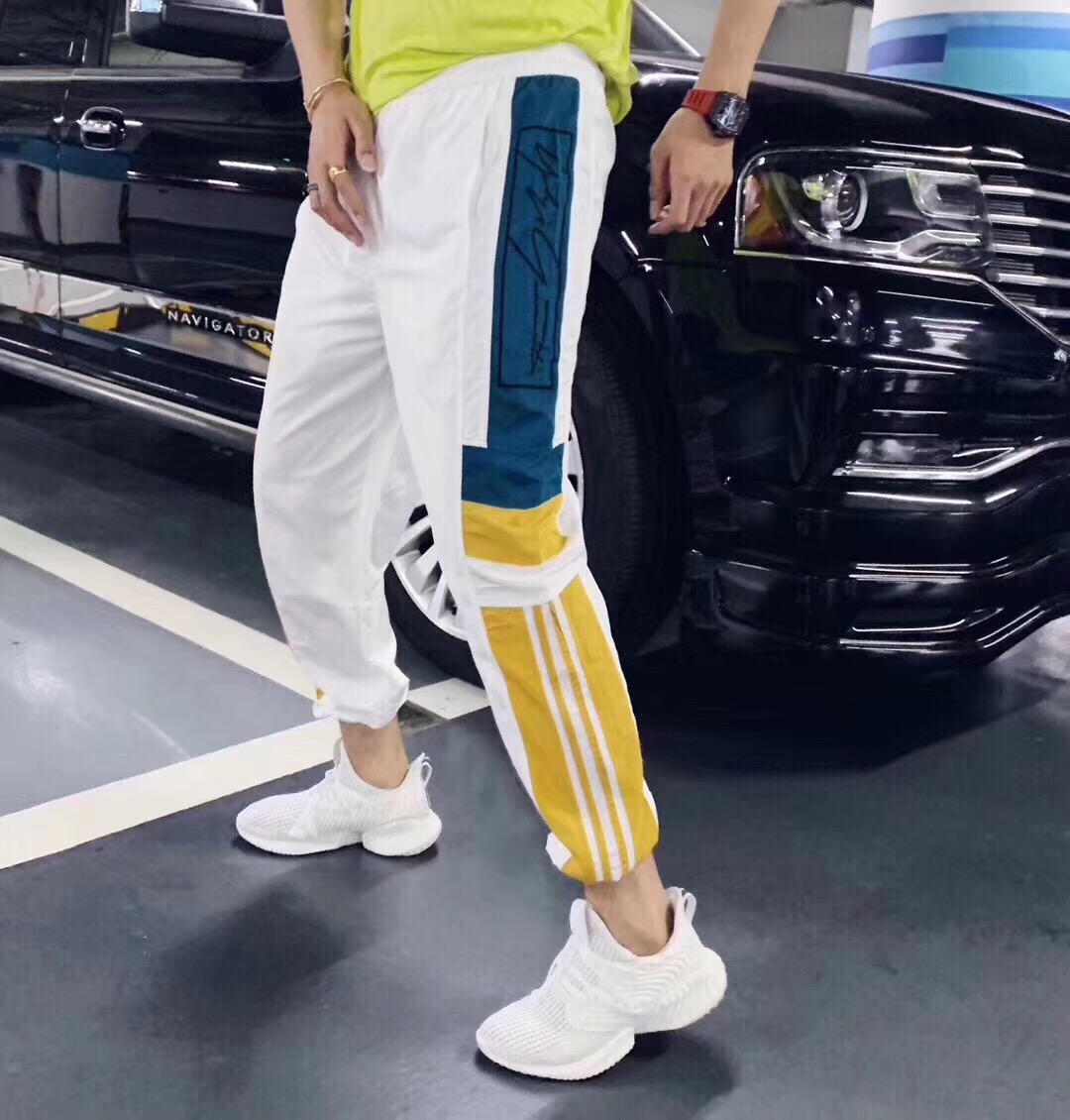 Outdoor Polyester Mens Leisure Pants Sport Trousers Elasticated Waist Breathable