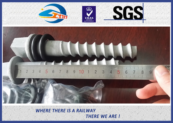Q235 35# 45# Railway Sleeper Screws , HDG Coating Screw Spike