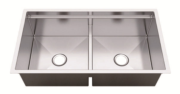 Double Big Bowl Low Divide Sink Fast And Easy Drainage With Pitched Sink