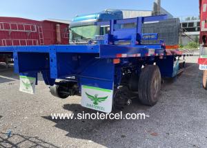 China SINOTERCEL 3 Axles Semi Trailer 30t Flatbed Trailer Semi Truck wholesale