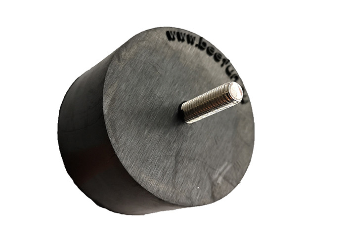 OEM Customize Molded Rubber Bushing Shock Absorber Cylindrical Black Color