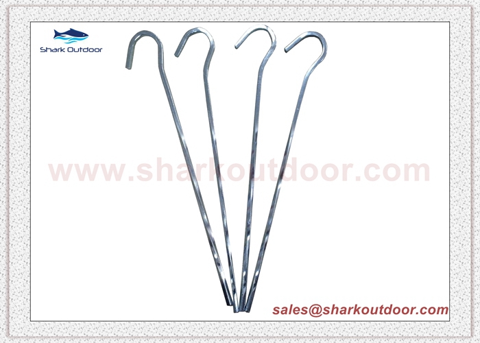 Twisted square steel rod Tent Accessories Steel Skewer Tent Pegs